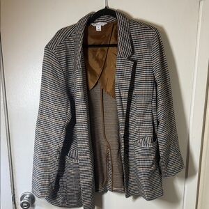 Old Navy Women's Houndstooth Blazer - Black and White